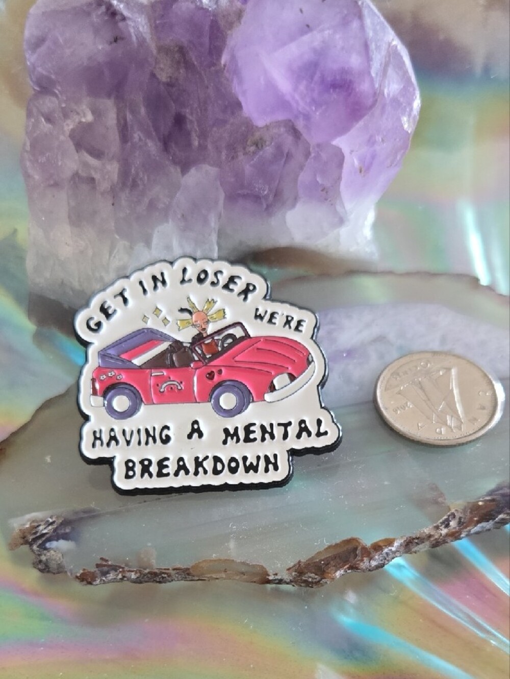 Brand NEW "Get In Loser" Cynthia Enamel Pin! Menty B 💖✨ Y2K Vibes Rugrats 90s